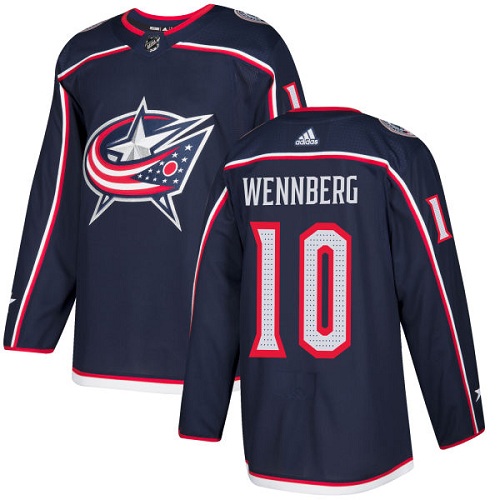 Adidas Men Columbus Blue Jackets #10 Alexander Wennberg Navy Blue Home Authentic Stitched NHL Jersey->columbus blue jackets->NHL Jersey